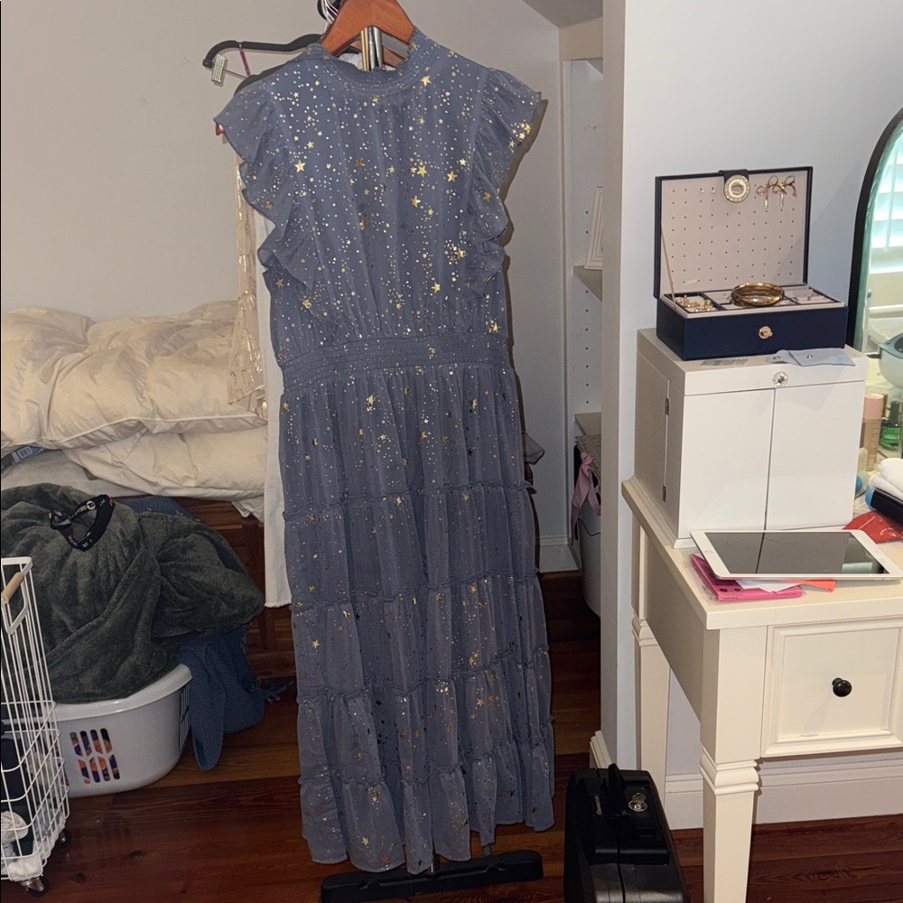Elegant Starry Night Dress | L
